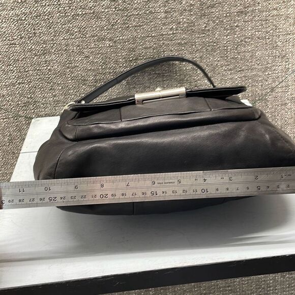 Coach‎ Shoulder Bag Large Black Kristin Leather Nickle HW Zip Clossure W COA - Picture 4 of 9